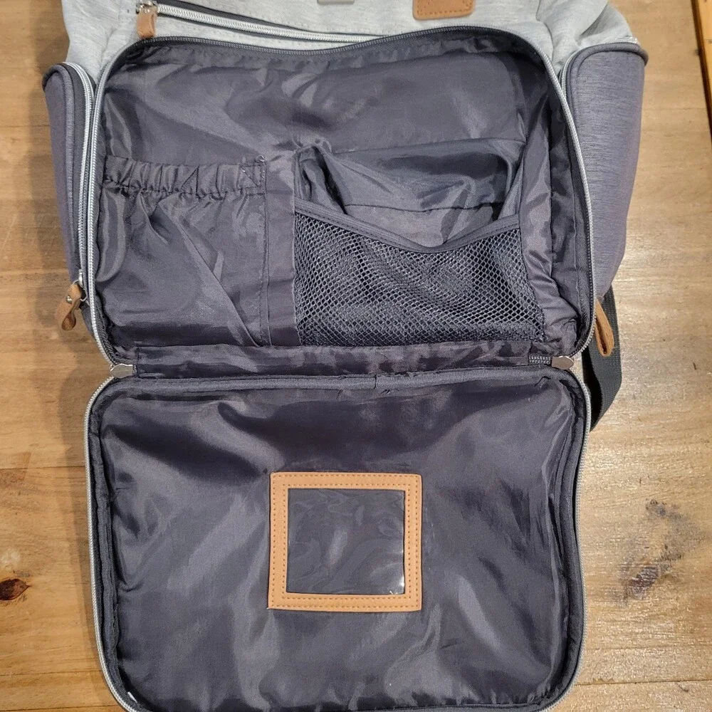 Bananafish Hybrid Convertible Diaper Bag Backpack Tote Grey Colorblock Travel